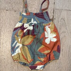 Kith Floral Baby Romper with Straps- never worn
